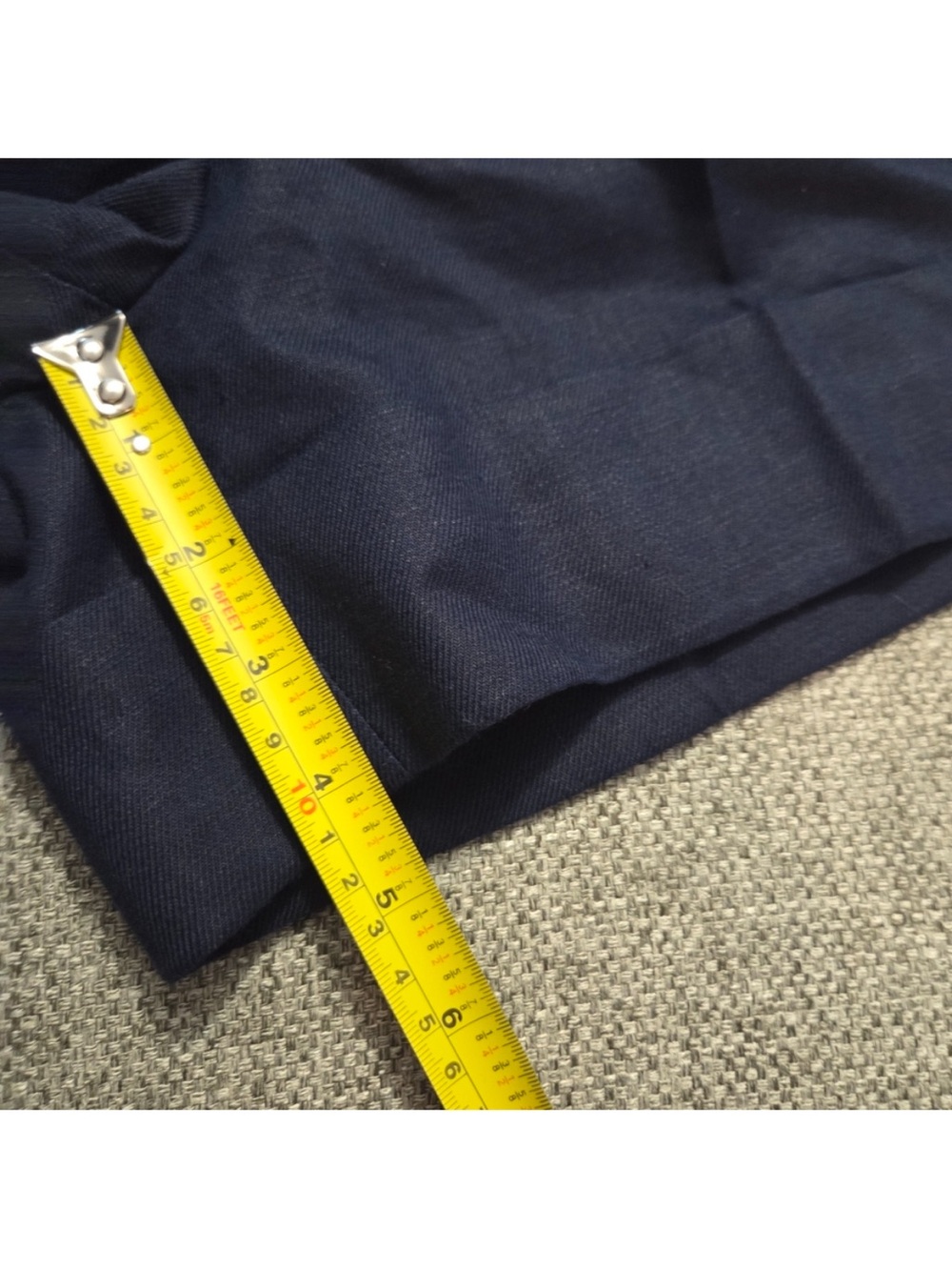J. Crew Remi High Waist Shorts Stretch Lined Linen Blend In Navy. Size 4. EUC - Picture 11 of 12